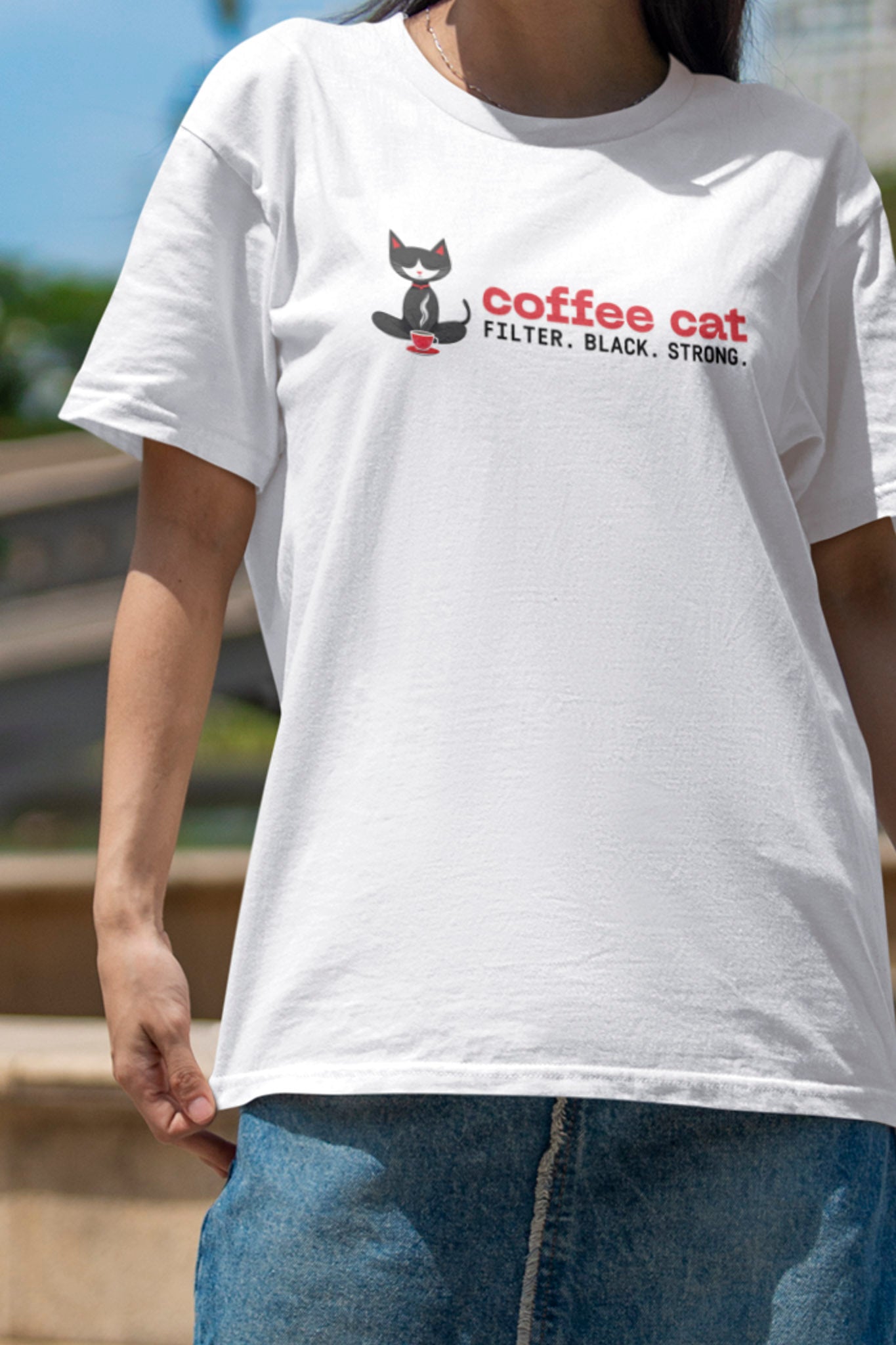 Coffee Cat - Oversized Tee | Unisex Fit