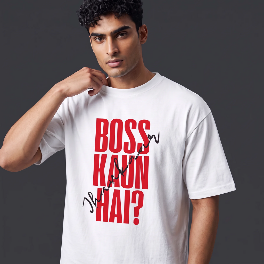 Boss Kaun Hai? - Oversized Tee | Unisex Fit