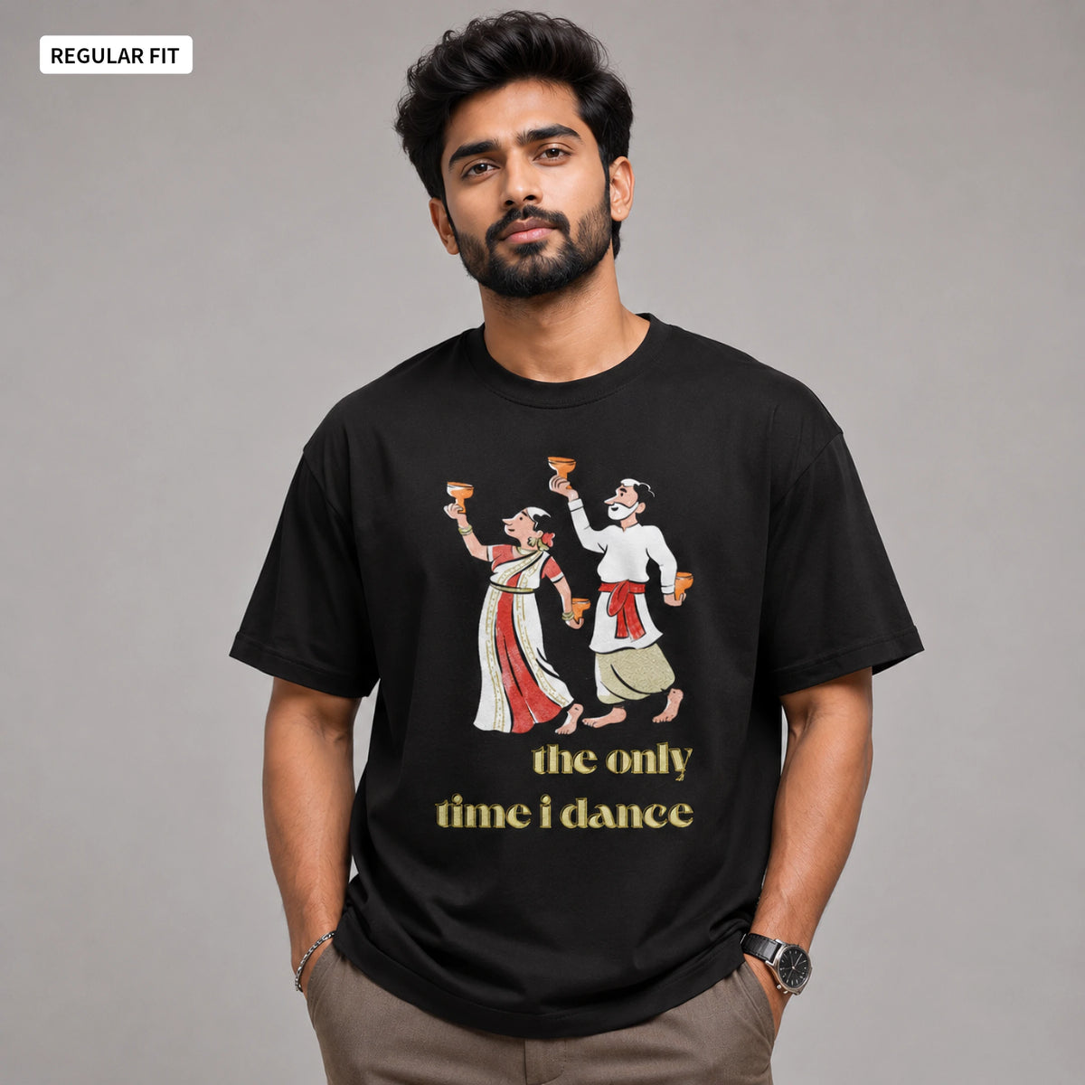 Dhunuchi Naach - Round Neck Tee | Unisex Fit