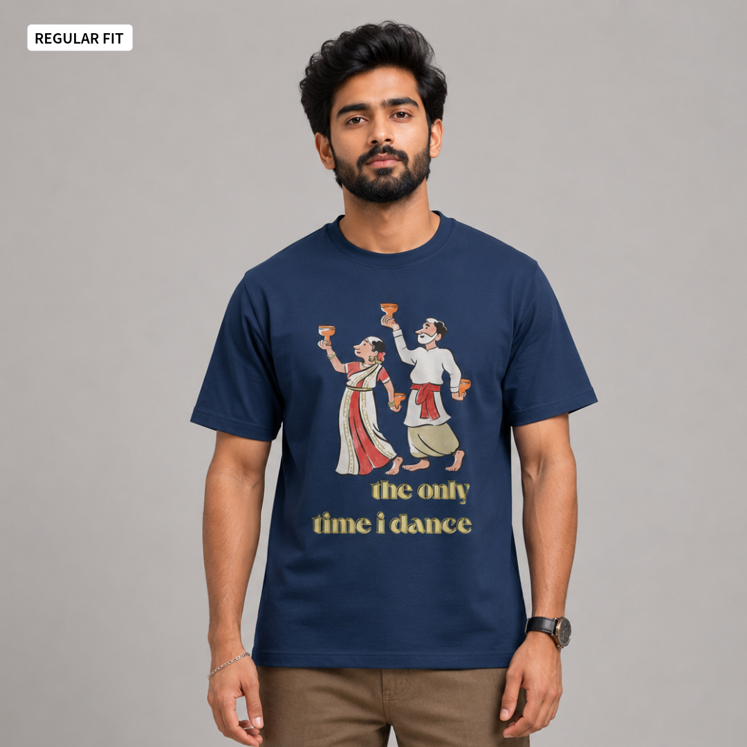 Dhunuchi Naach - Round Neck Tee | Unisex Fit