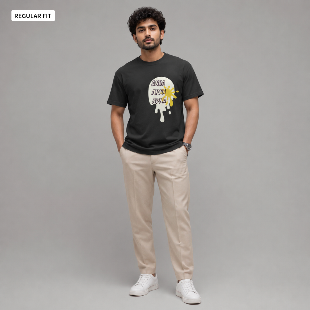 Anda Apna Apna -  Round Neck Tee | Unisex Fit