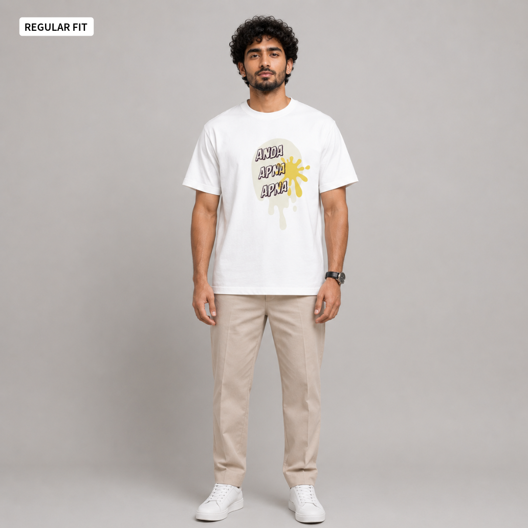 Anda Apna Apna -  Round Neck Tee | Unisex Fit