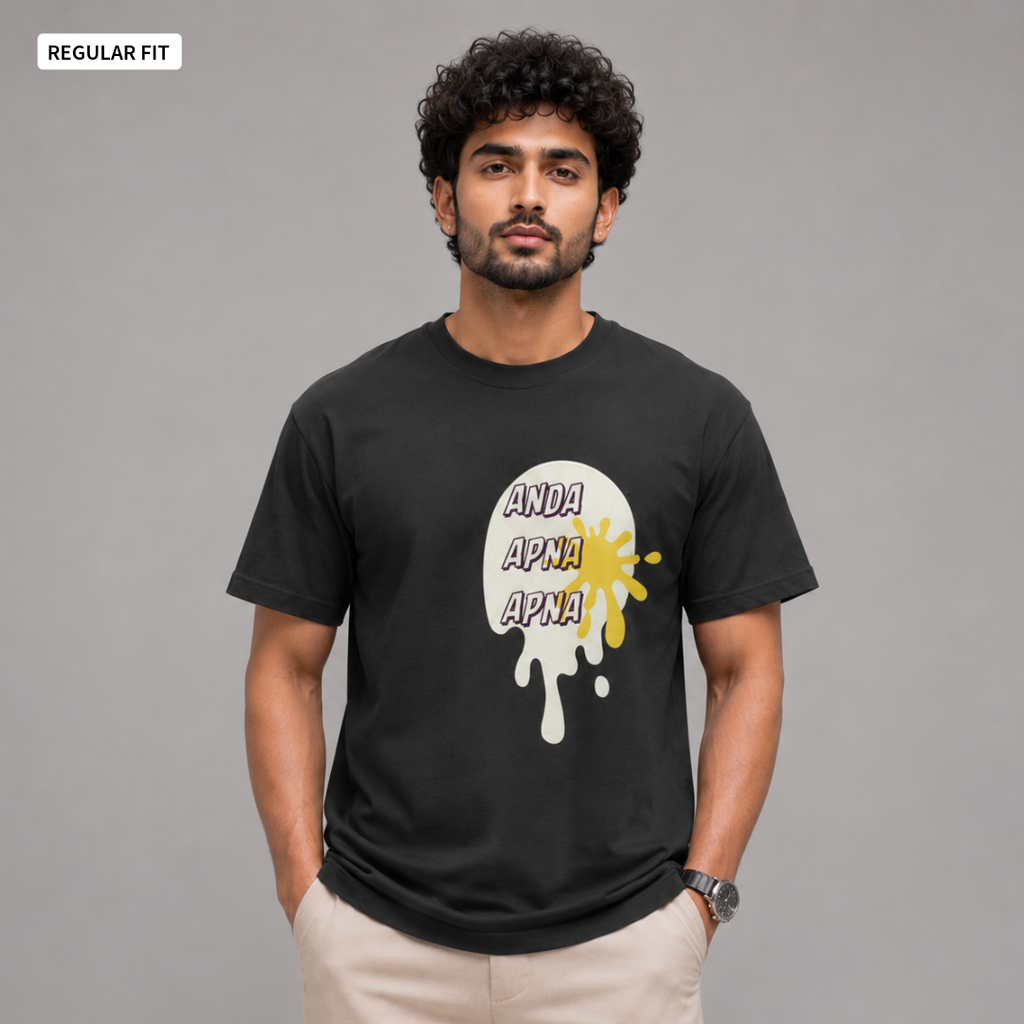 Anda Apna Apna -  Round Neck Tee | Unisex Fit
