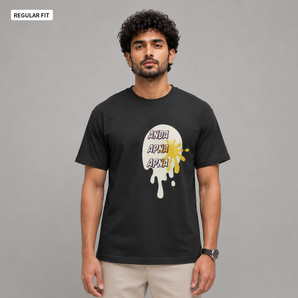 Anda Apna Apna -  Round Neck Tee | Unisex Fit