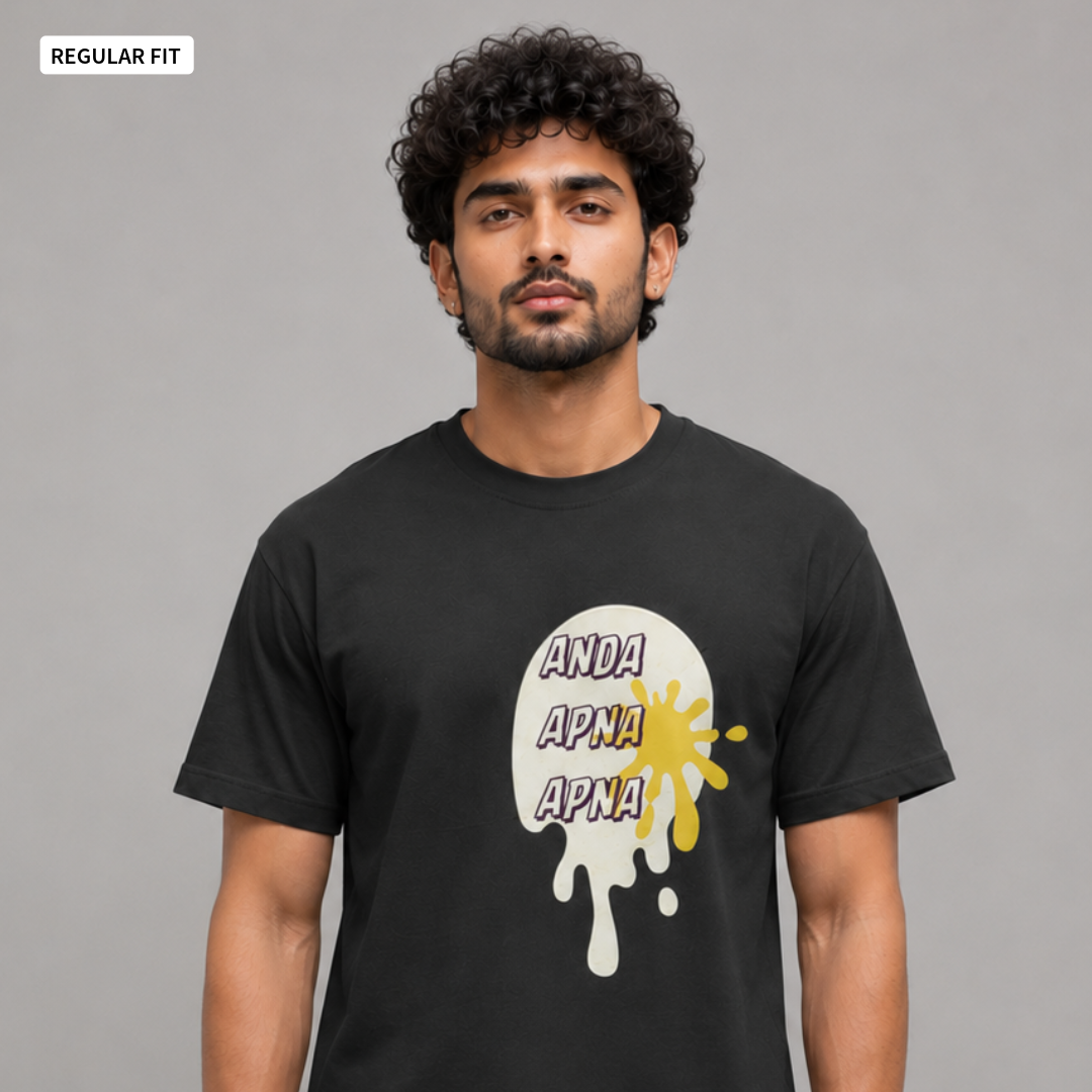 Anda Apna Apna -  Round Neck Tee | Unisex Fit