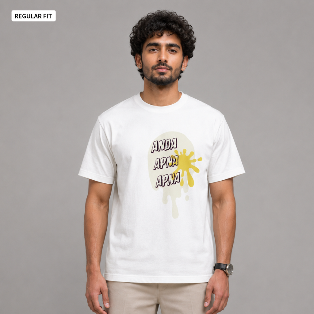 Anda Apna Apna -  Round Neck Tee | Unisex Fit