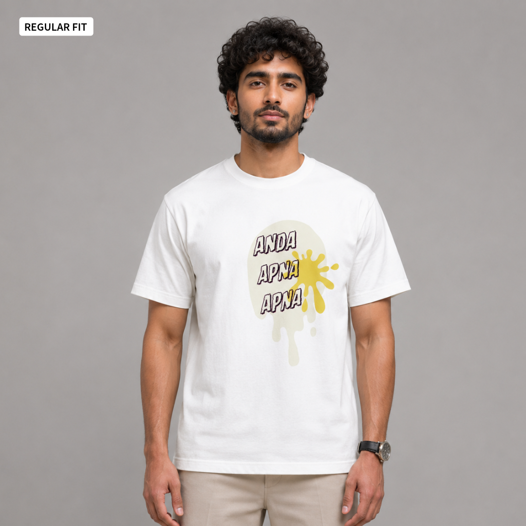 Anda Apna Apna -  Round Neck Tee | Unisex Fit