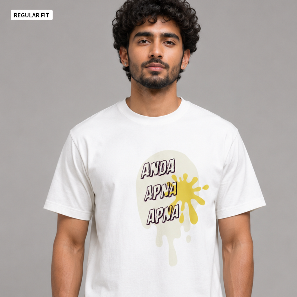 Anda Apna Apna -  Round Neck Tee | Unisex Fit