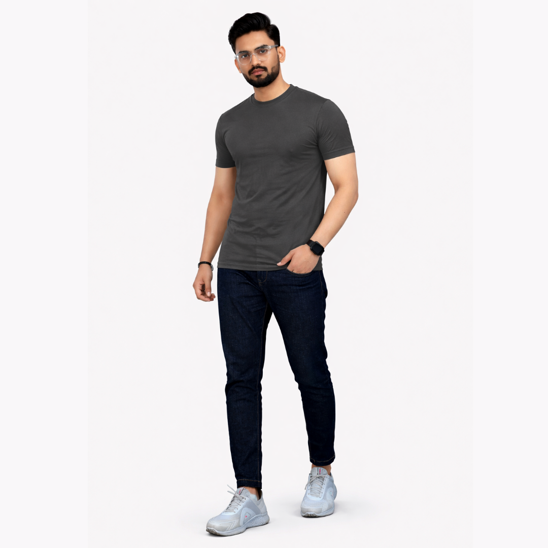 The All-Rounder - Round Neck Tee | Unisex Fit | Dark Solids