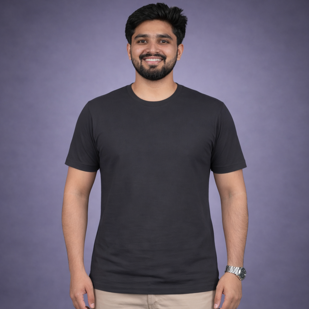The All-Rounder - Round Neck Tee | Unisex Fit | Dark Solids