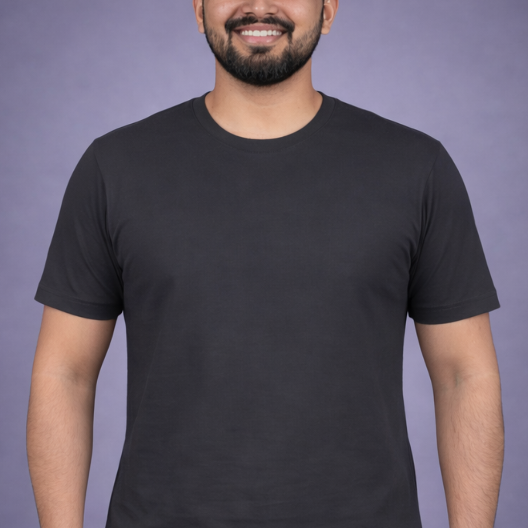 The All-Rounder - Round Neck Tee | Unisex Fit | Dark Solids