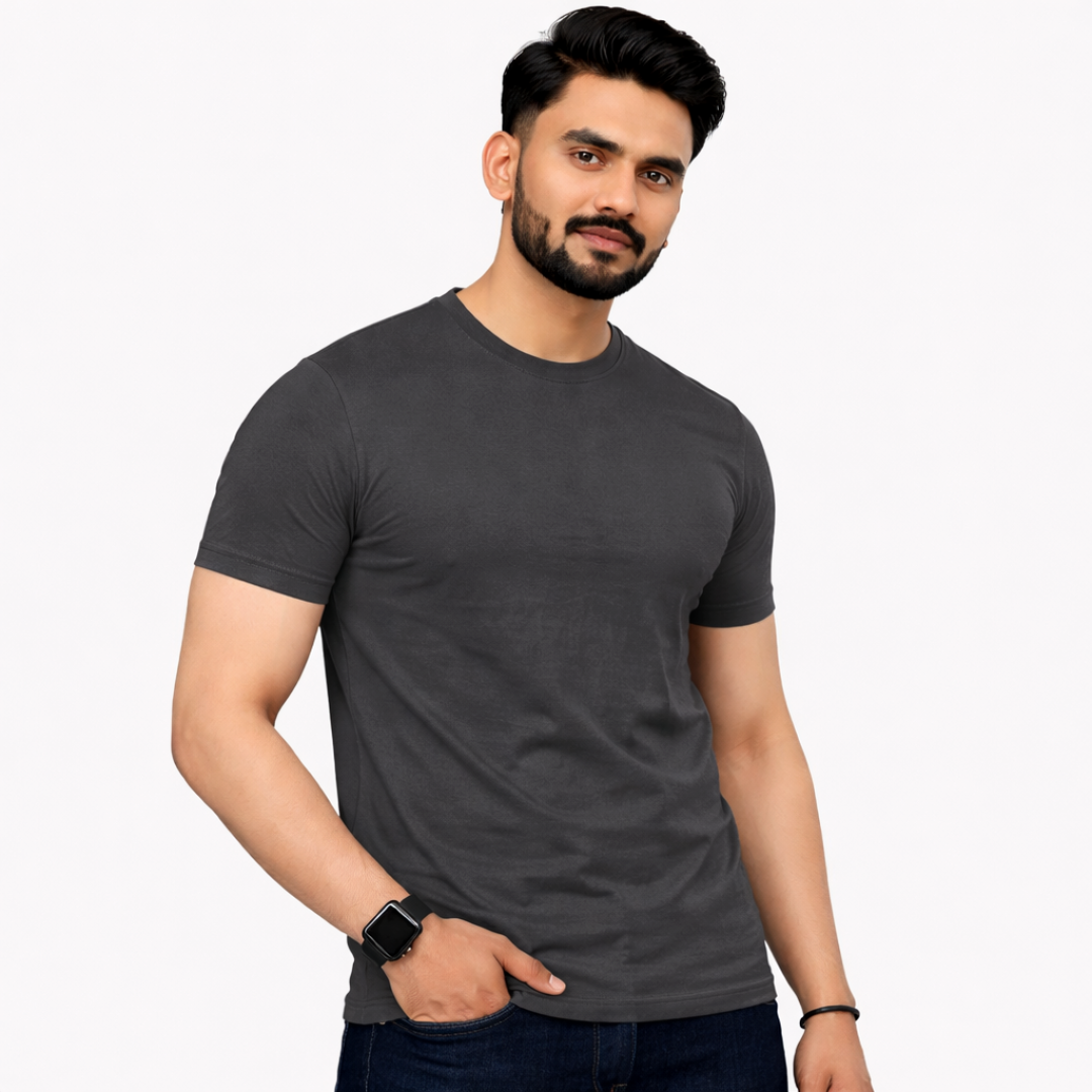 The All-Rounder - Round Neck Tee | Unisex Fit | Dark Solids