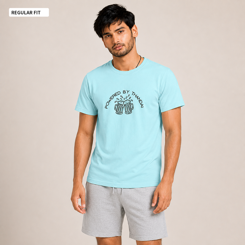 Powered By Thandai - Round Neck Tee | Unisex Fit