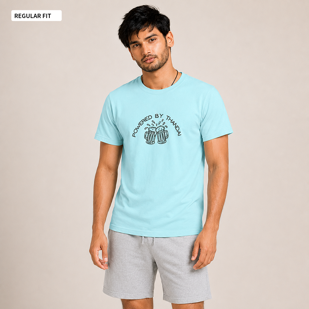 Powered By Thandai - Round Neck Tee | Unisex Fit