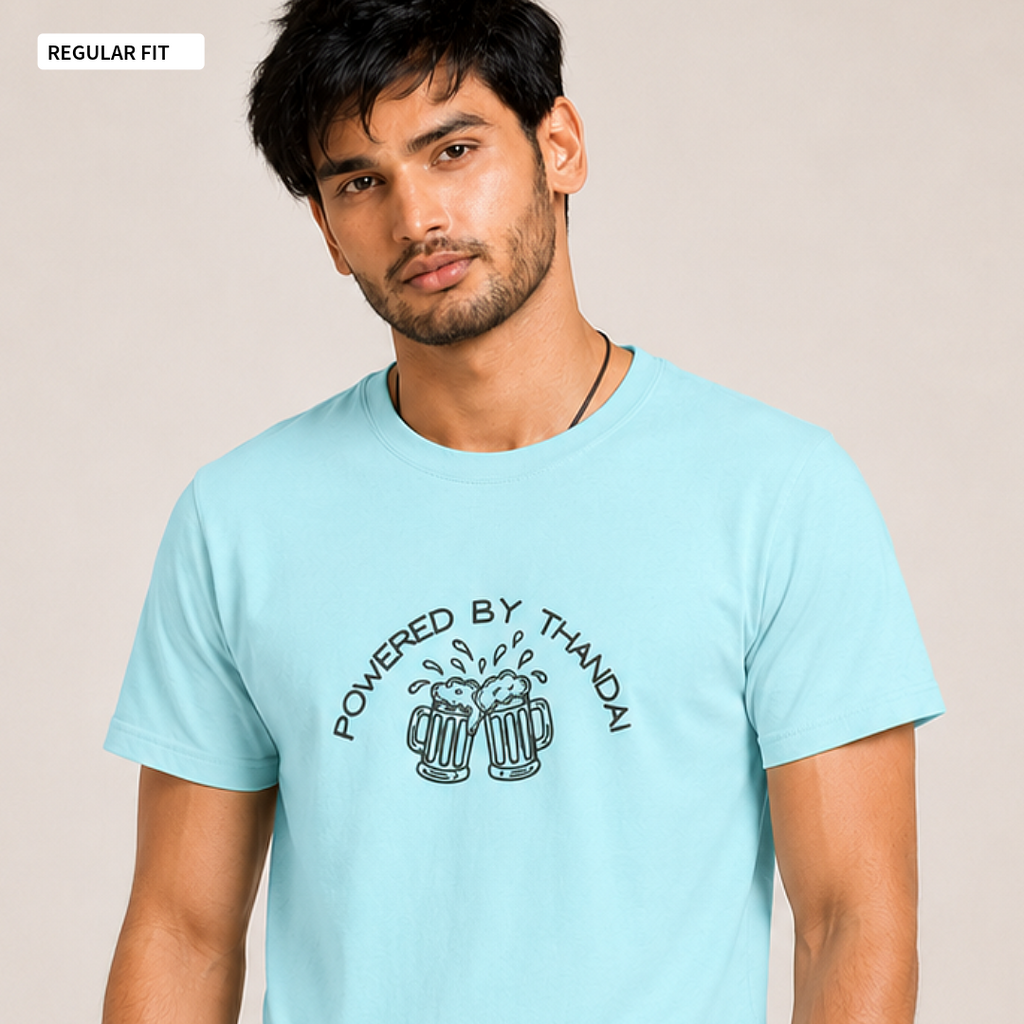 Powered By Thandai - Round Neck Tee | Unisex Fit