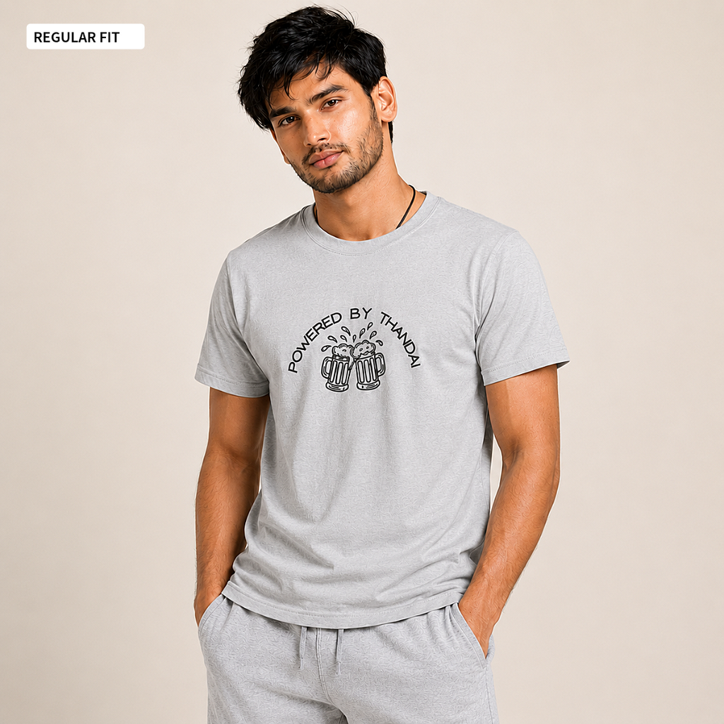 Powered By Thandai - Round Neck Tee | Unisex Fit