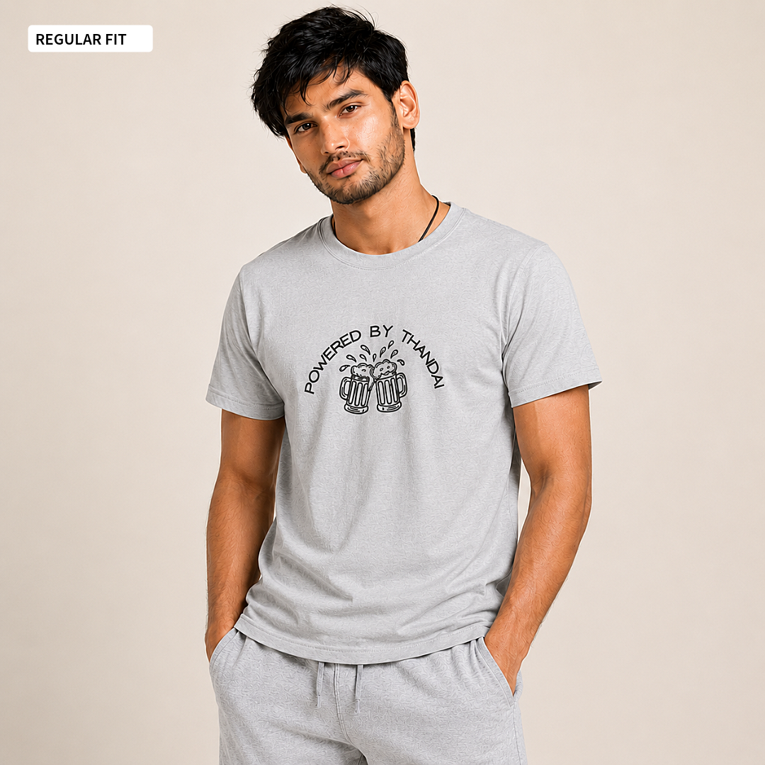 Powered By Thandai - Round Neck Tee | Unisex Fit