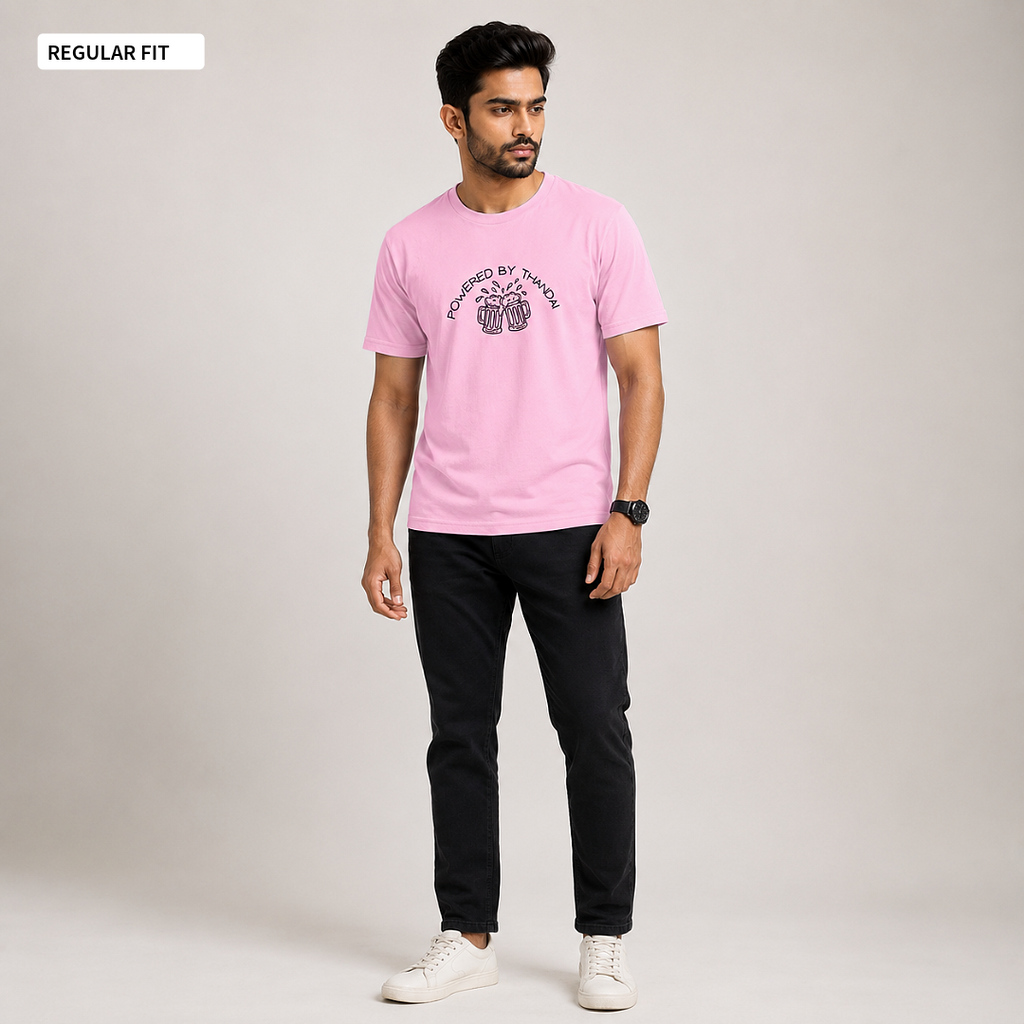 Powered By Thandai - Round Neck Tee | Unisex Fit