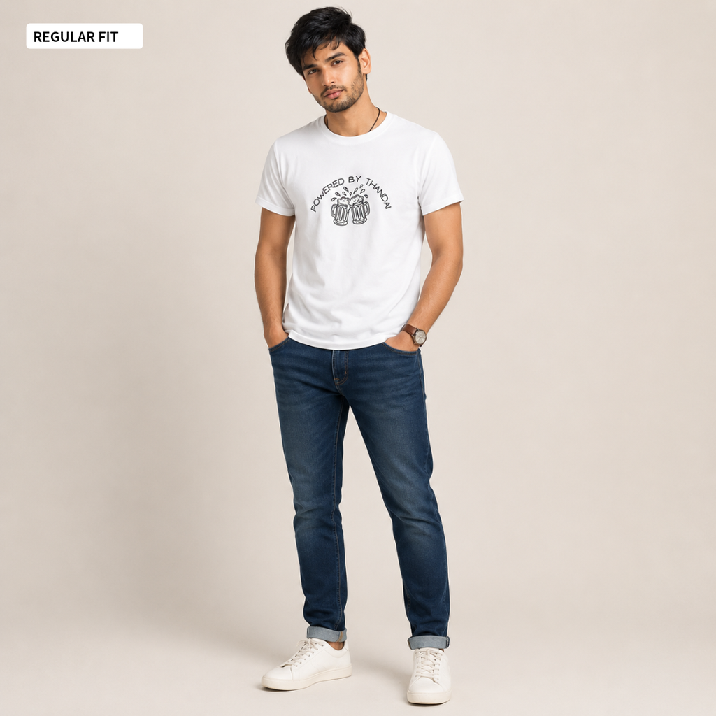 Powered By Thandai - Round Neck Tee | Unisex Fit