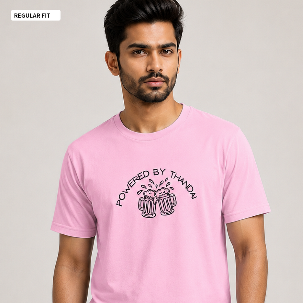 Powered By Thandai - Round Neck Tee | Unisex Fit