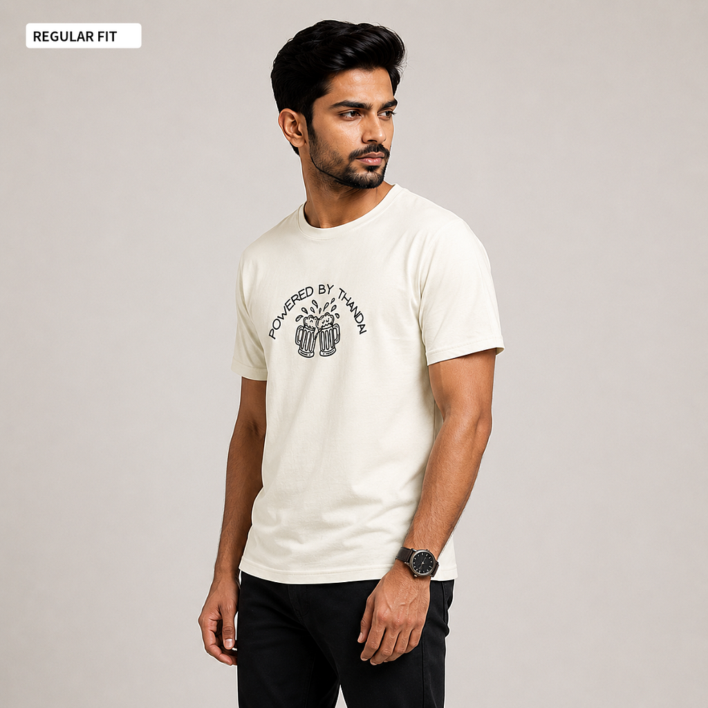 Powered By Thandai - Round Neck Tee | Unisex Fit
