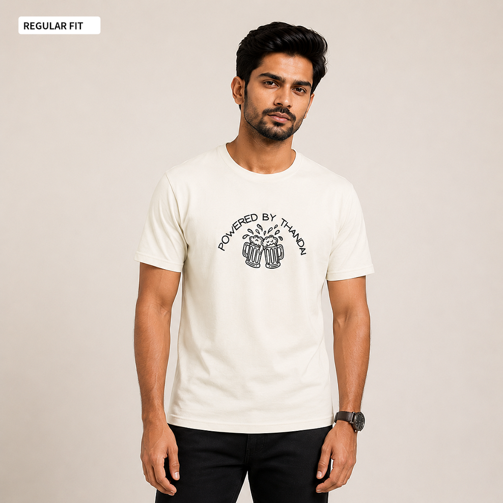 Powered By Thandai - Round Neck Tee | Unisex Fit