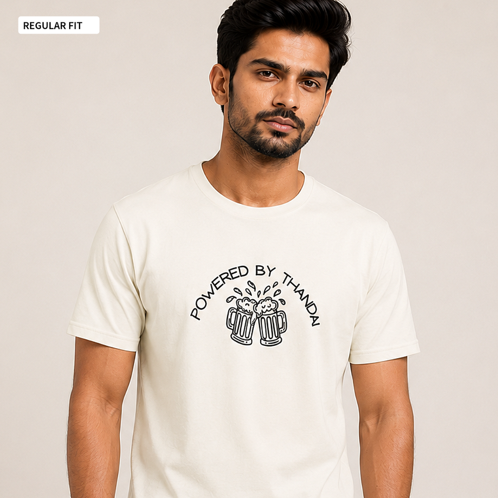 Powered By Thandai - Round Neck Tee | Unisex Fit