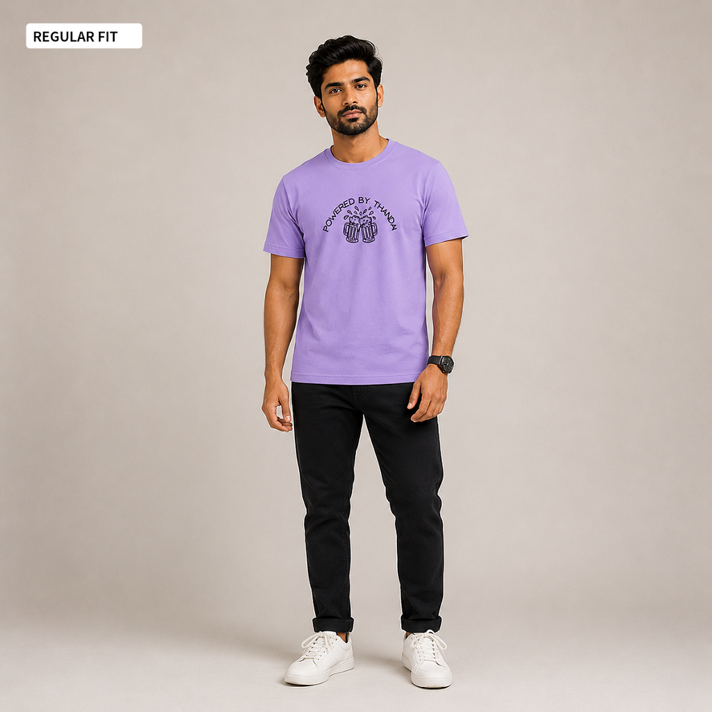 Powered By Thandai - Round Neck Tee | Unisex Fit