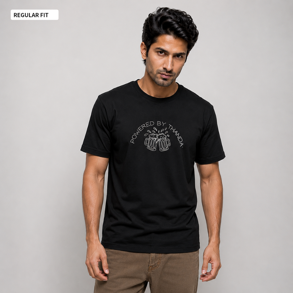 Powered By Thandai - Round Neck Tee | Unisex Fit