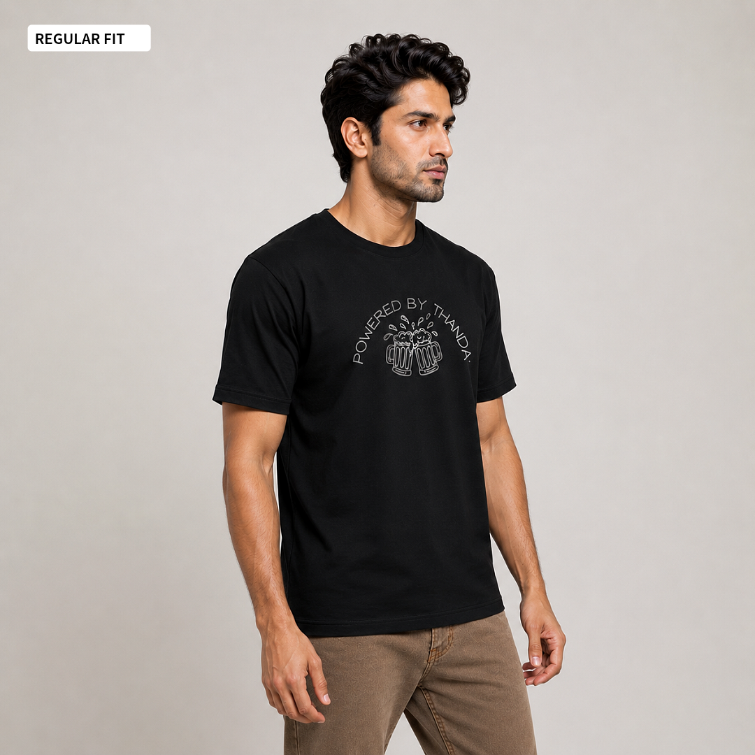 Powered By Thandai - Round Neck Tee | Unisex Fit
