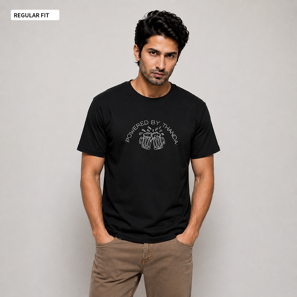 Powered By Thandai - Round Neck Tee | Unisex Fit