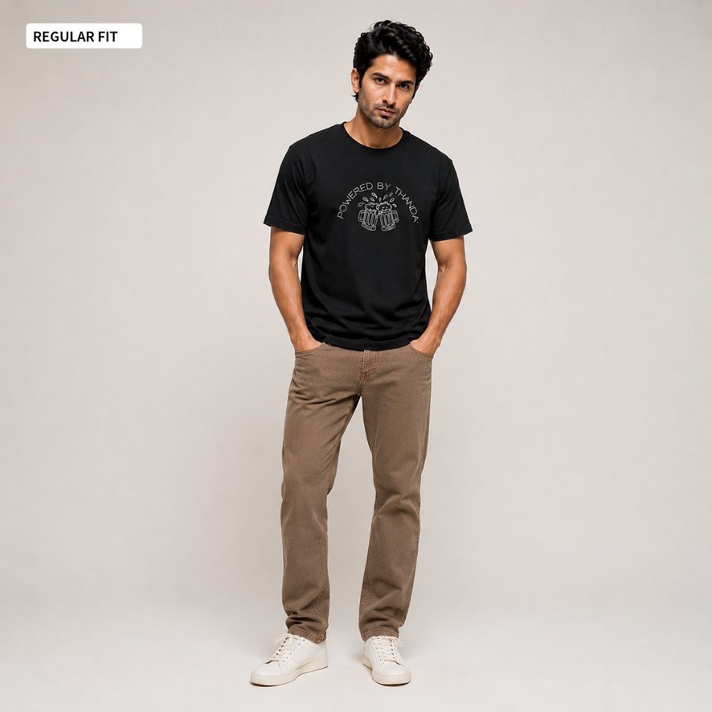 Powered By Thandai - Round Neck Tee | Unisex Fit