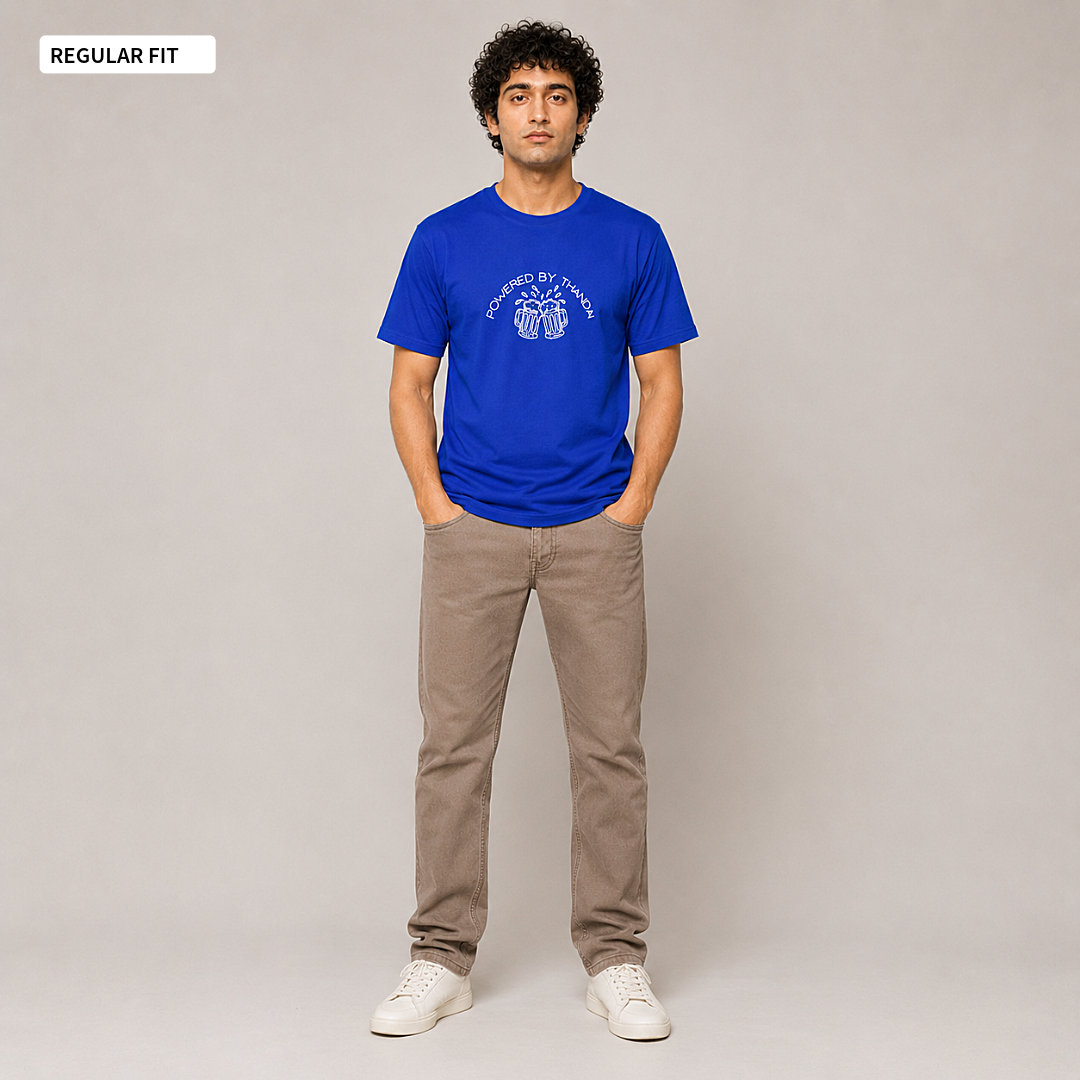 Powered By Thandai - Round Neck Tee | Unisex Fit