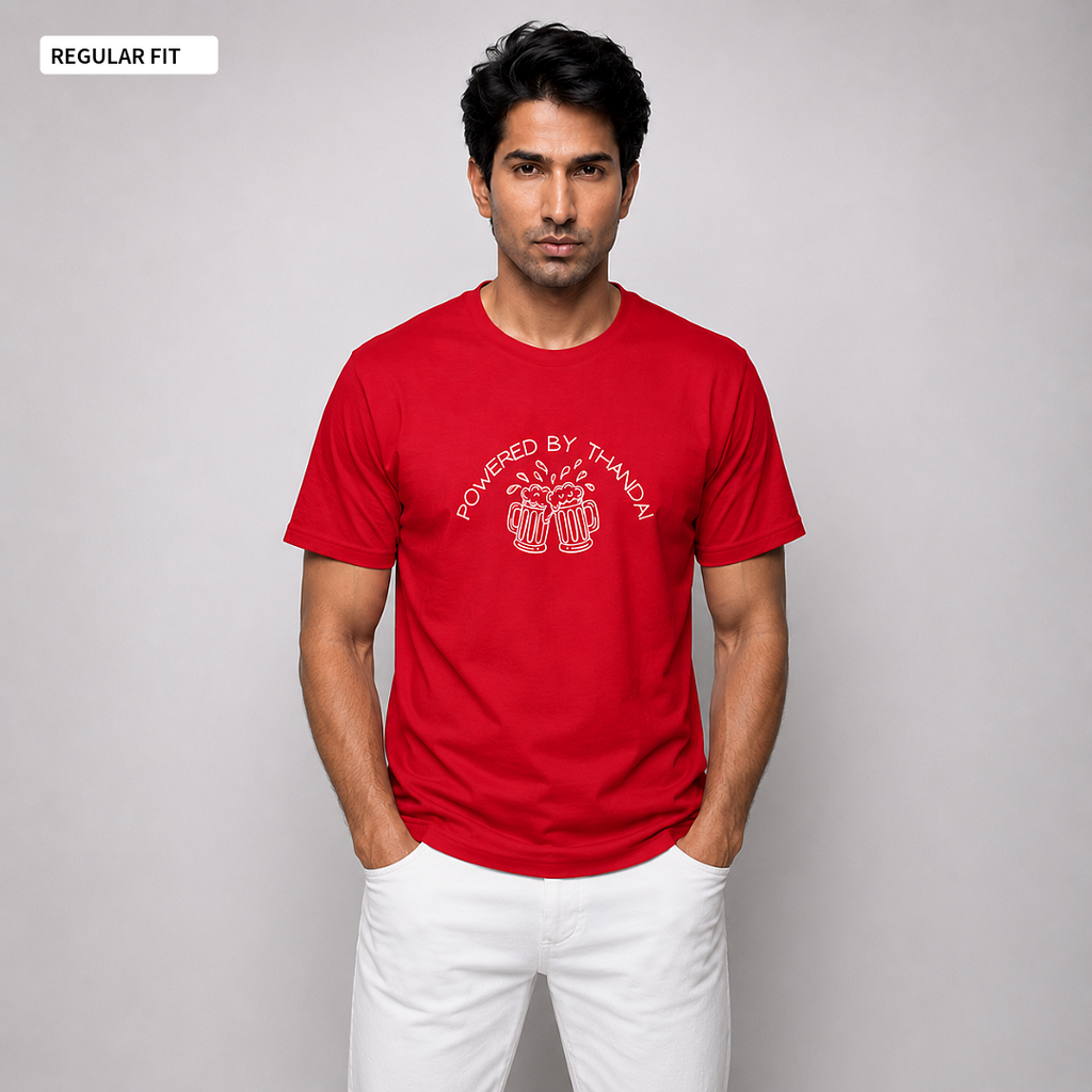 Powered By Thandai - Round Neck Tee | Unisex Fit