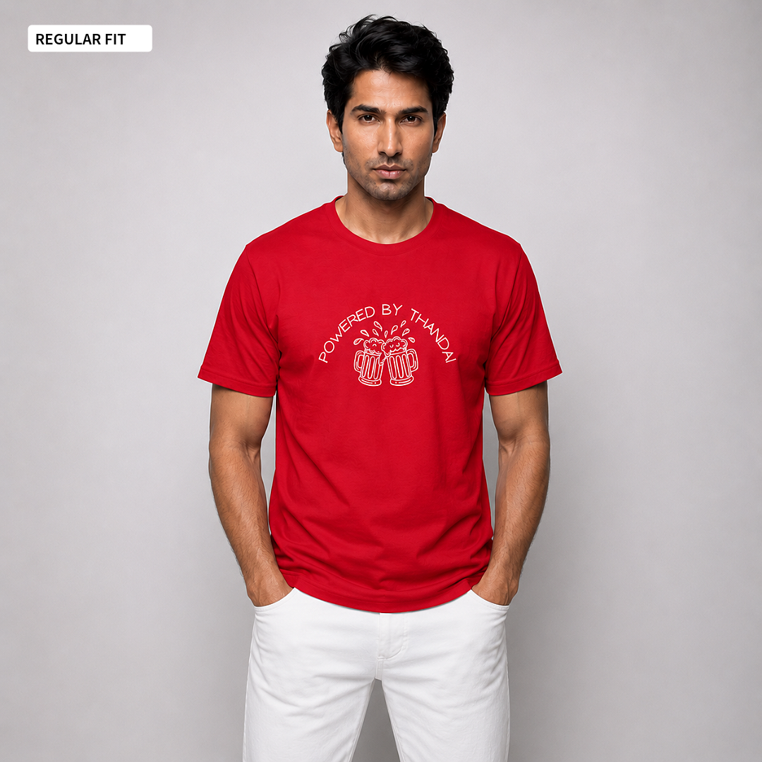 Powered By Thandai - Round Neck Tee | Unisex Fit