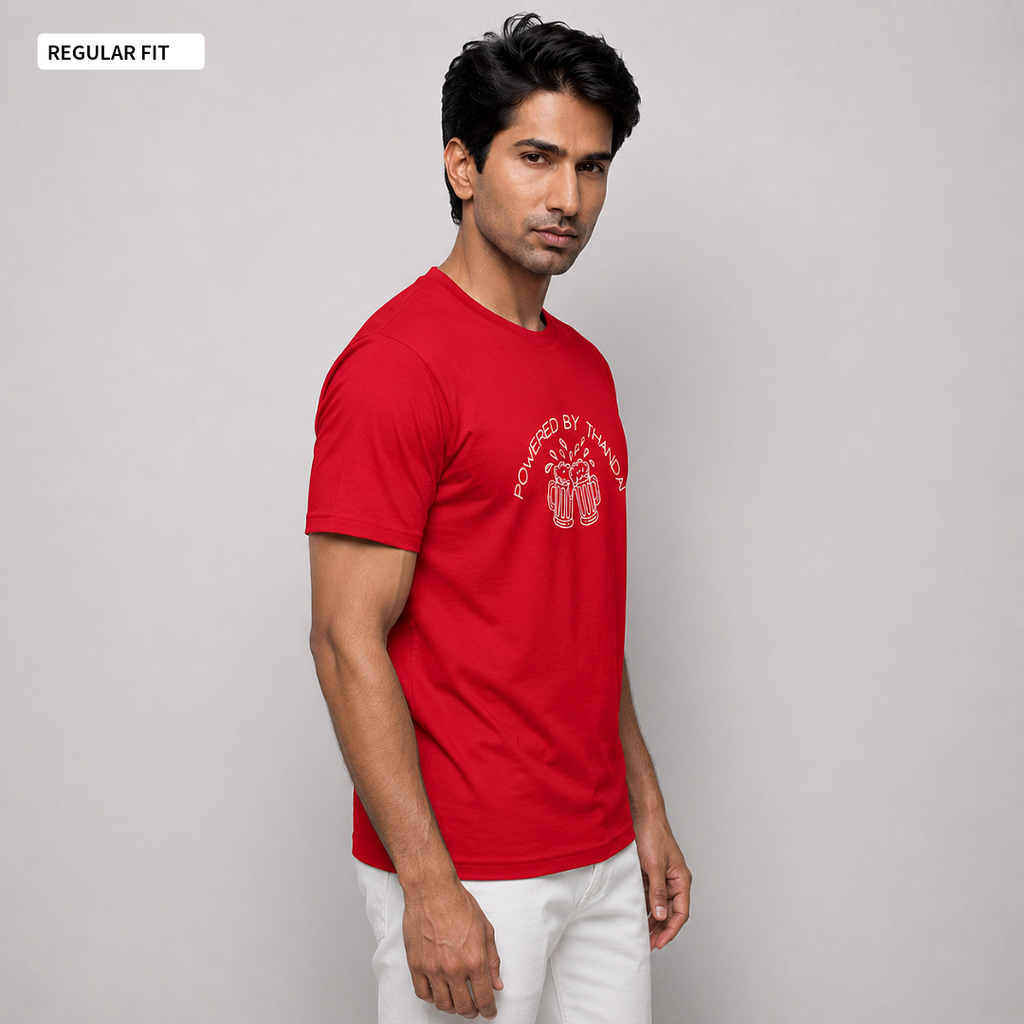 Powered By Thandai - Round Neck Tee | Unisex Fit