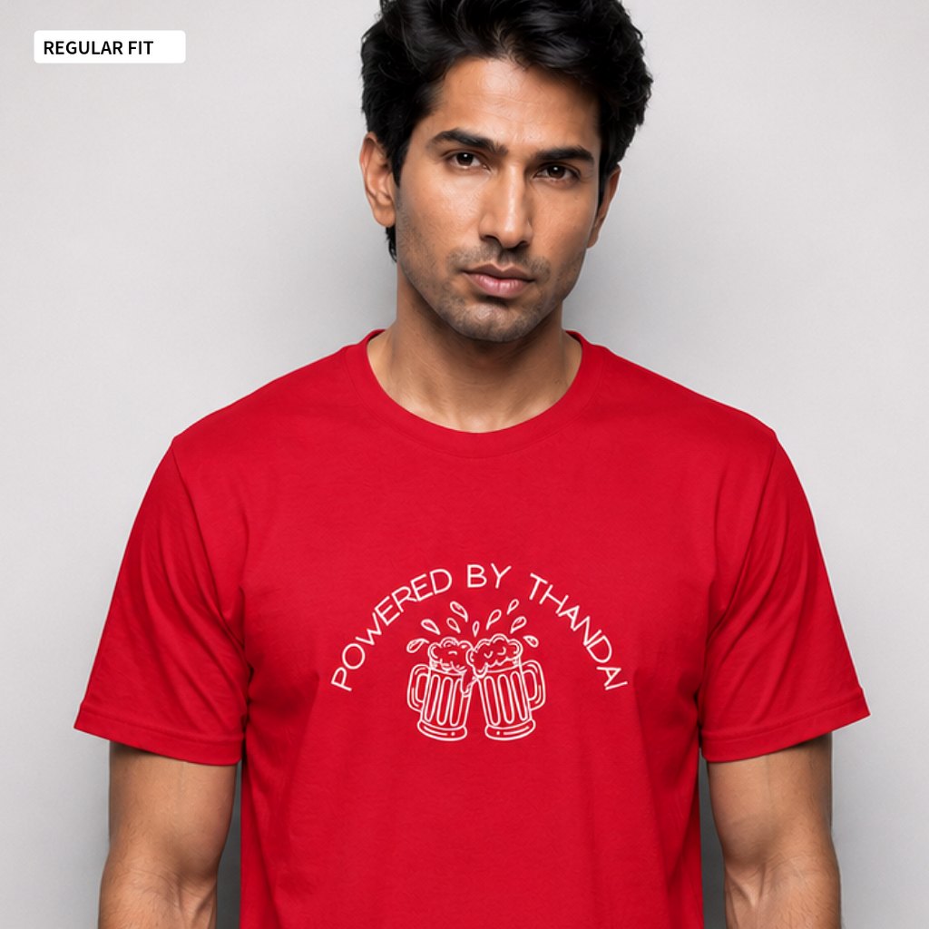 Powered By Thandai - Round Neck Tee | Unisex Fit