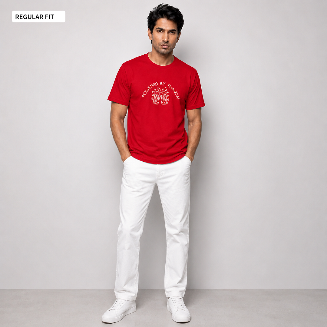 Powered By Thandai - Round Neck Tee | Unisex Fit