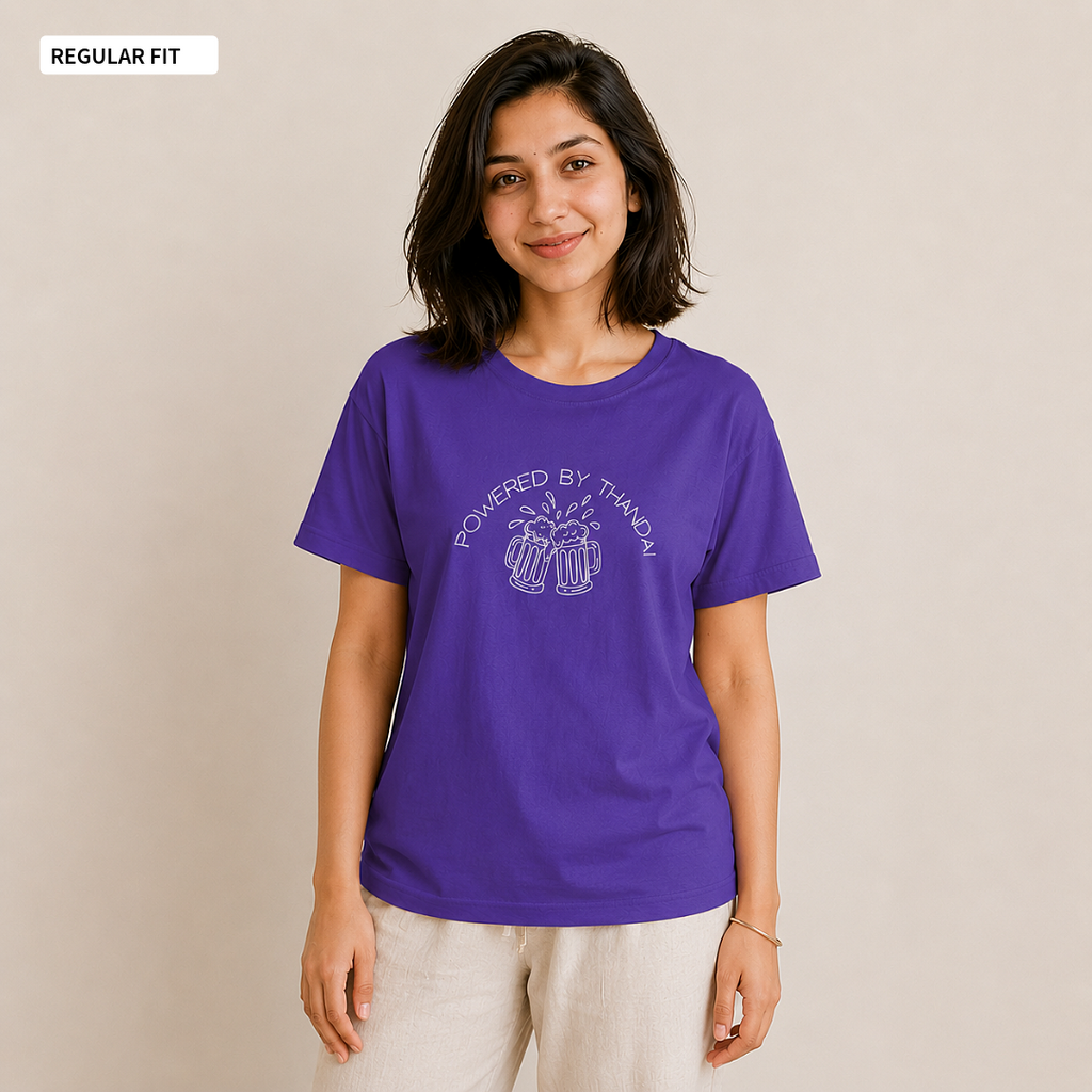 Powered By Thandai - Round Neck Tee | Unisex Fit