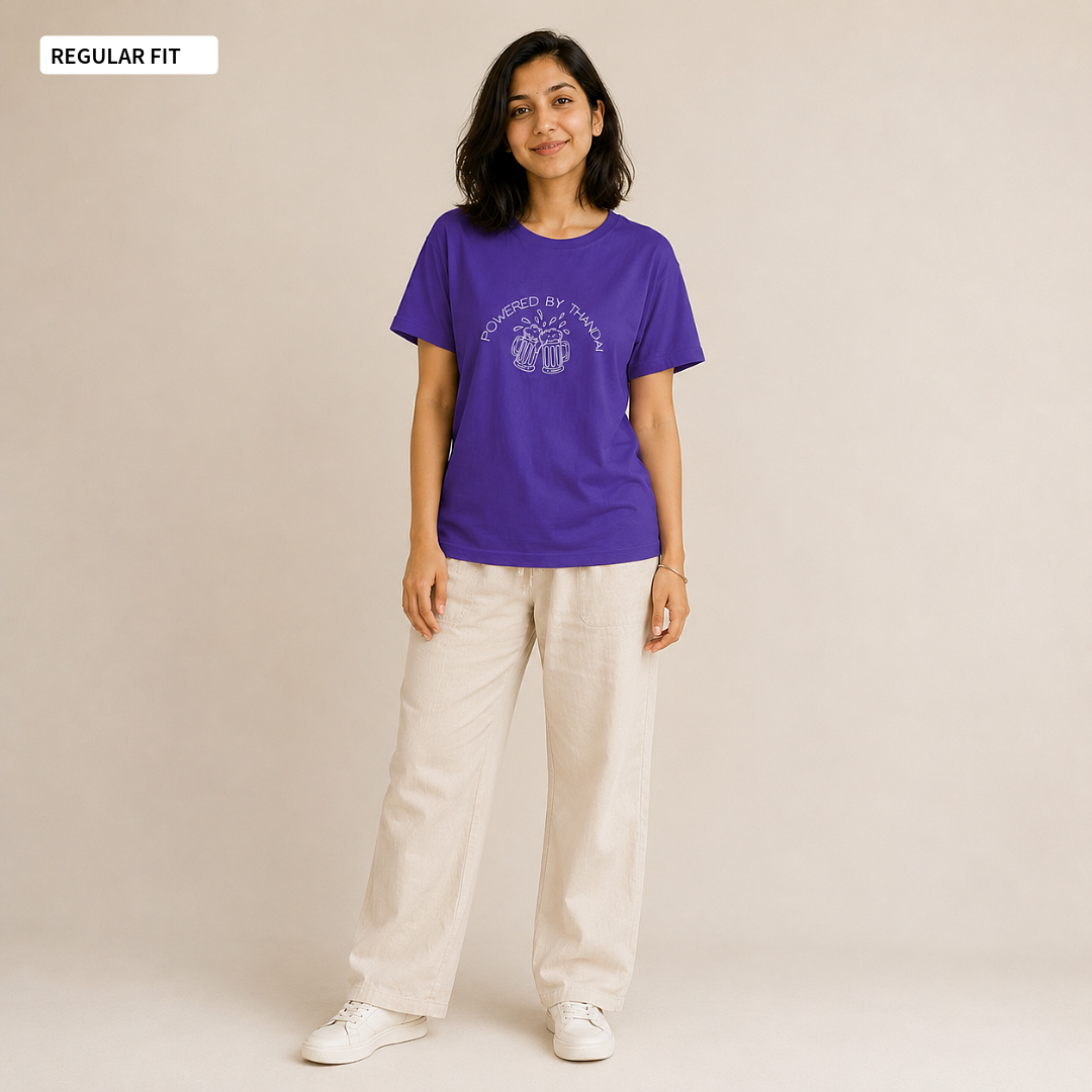Powered By Thandai - Round Neck Tee | Unisex Fit