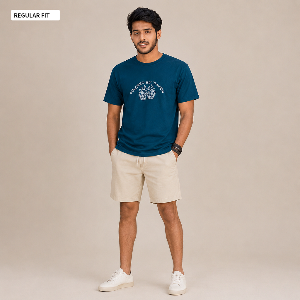 Powered By Thandai - Round Neck Tee | Unisex Fit