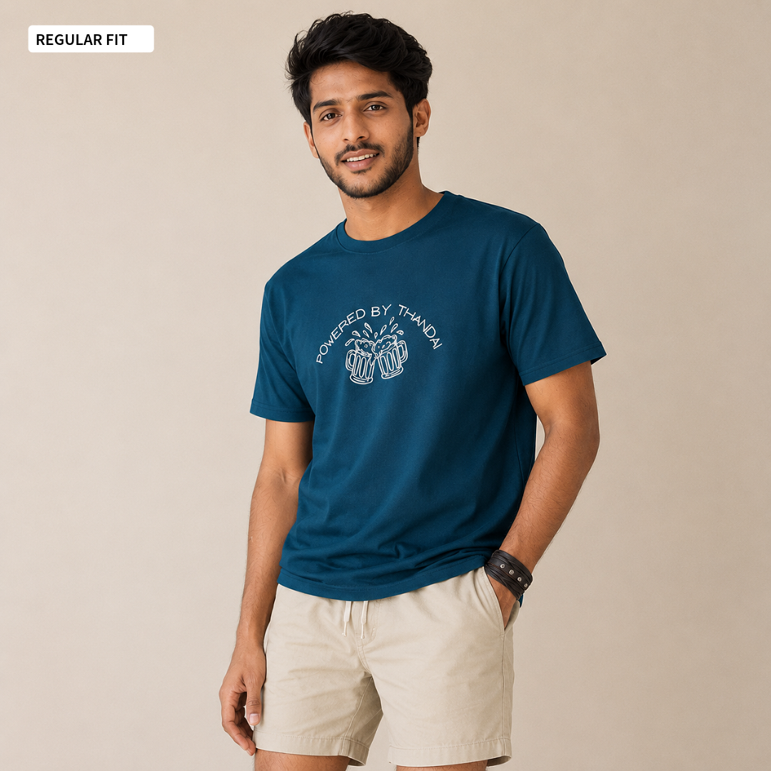 Powered By Thandai - Round Neck Tee | Unisex Fit