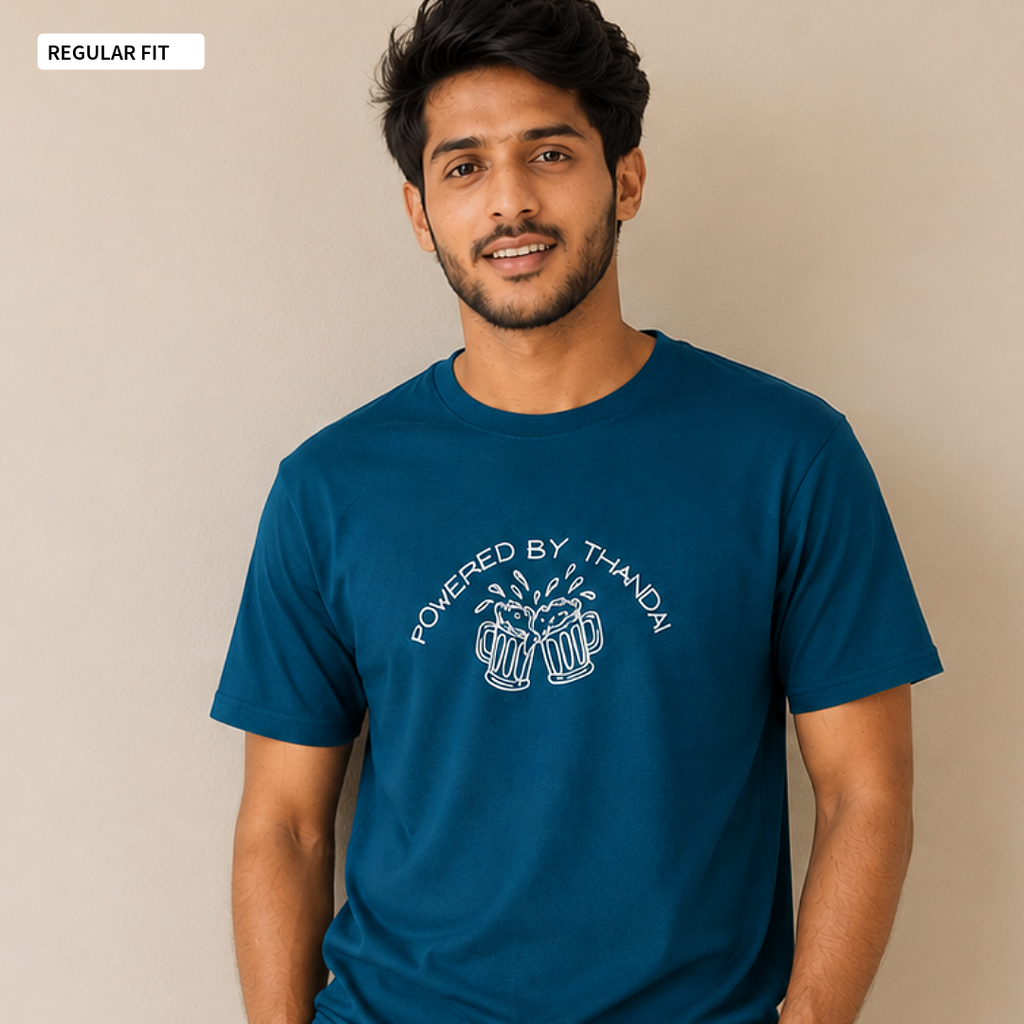 Powered By Thandai - Round Neck Tee | Unisex Fit