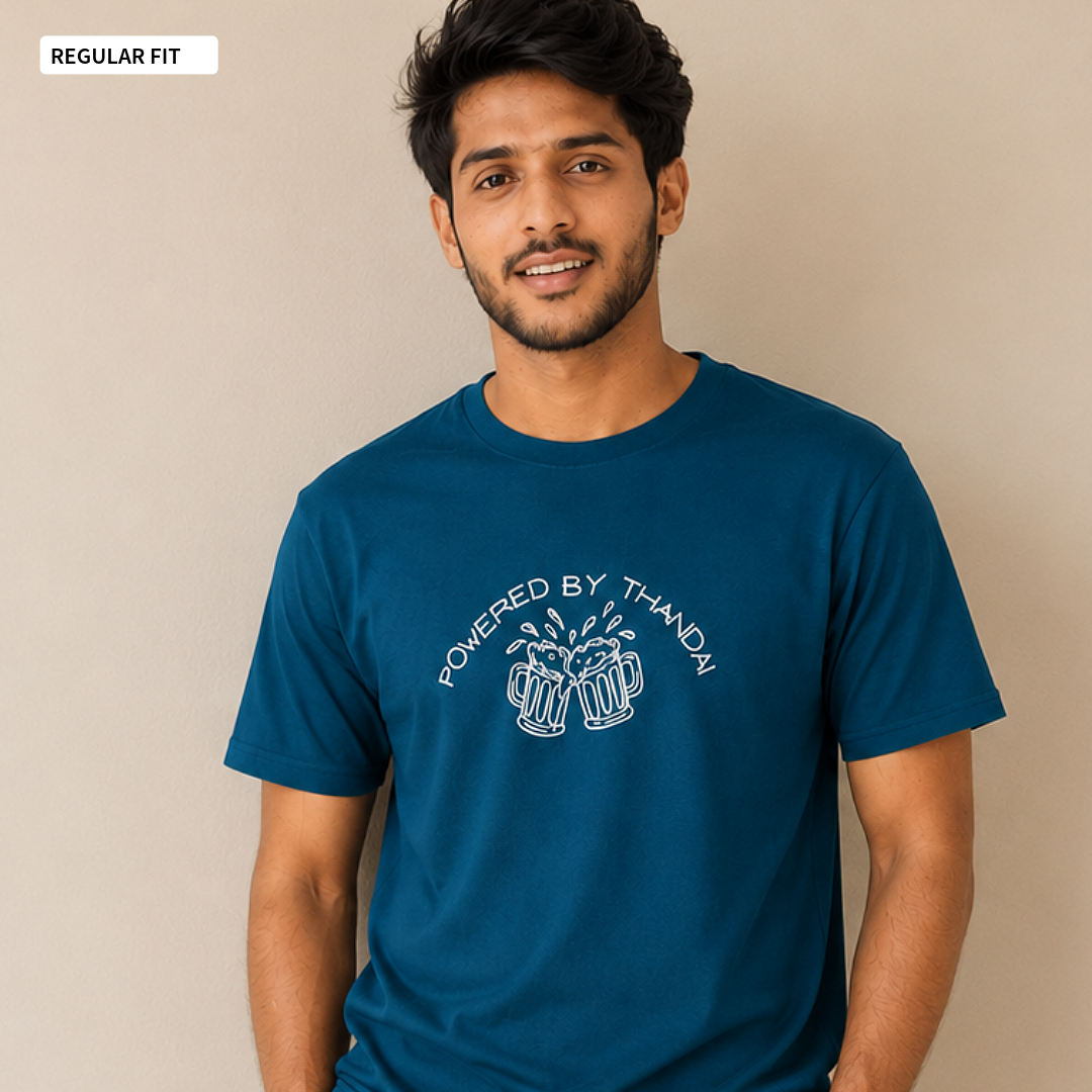 Powered By Thandai - Round Neck Tee | Unisex Fit