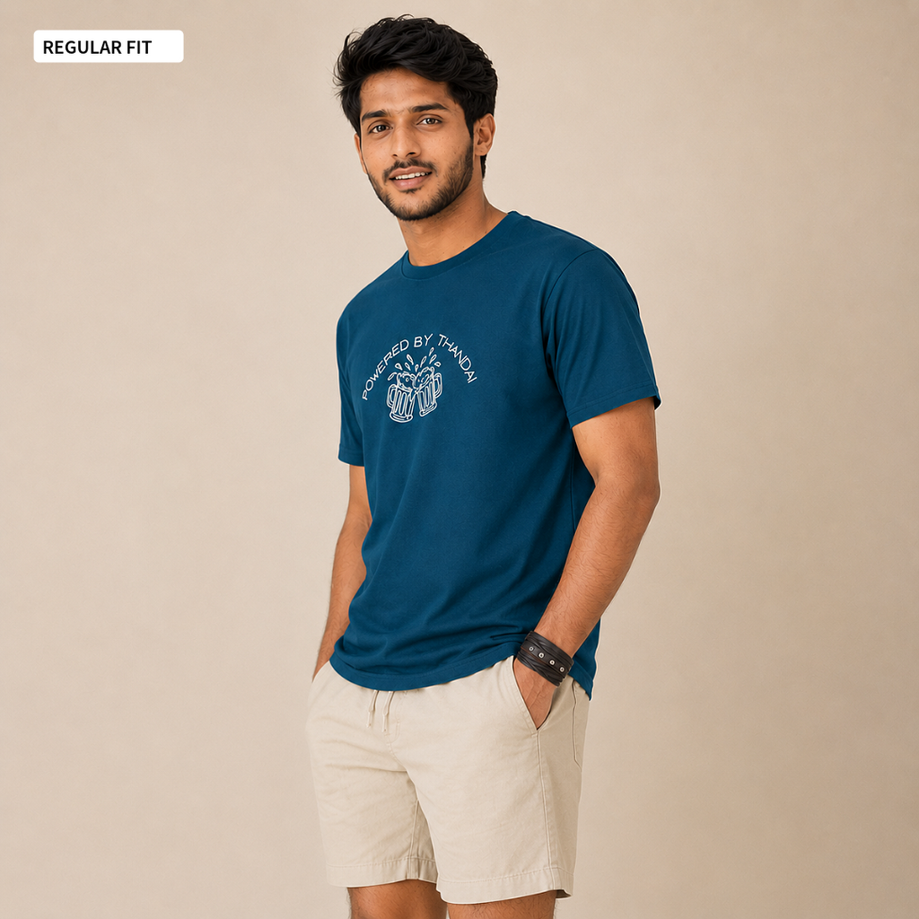 Powered By Thandai - Round Neck Tee | Unisex Fit
