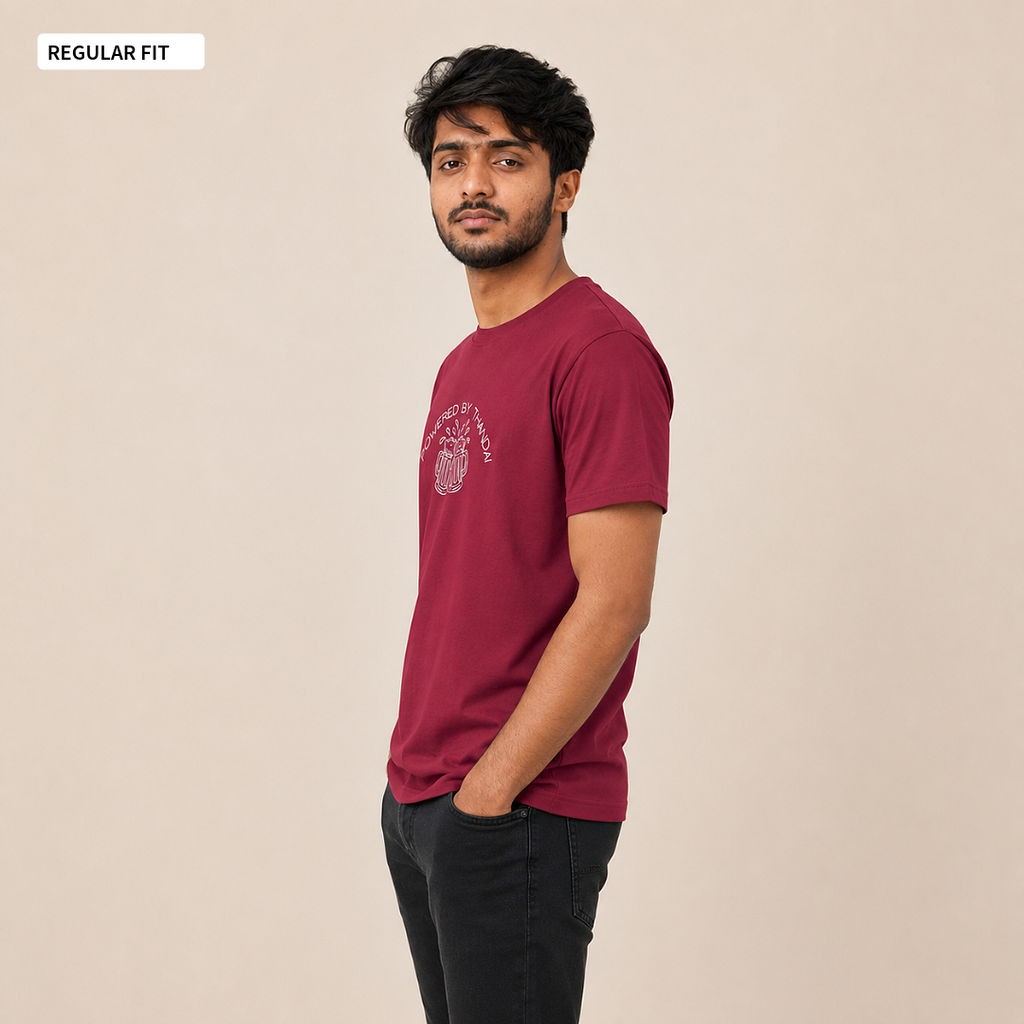 Powered By Thandai - Round Neck Tee | Unisex Fit