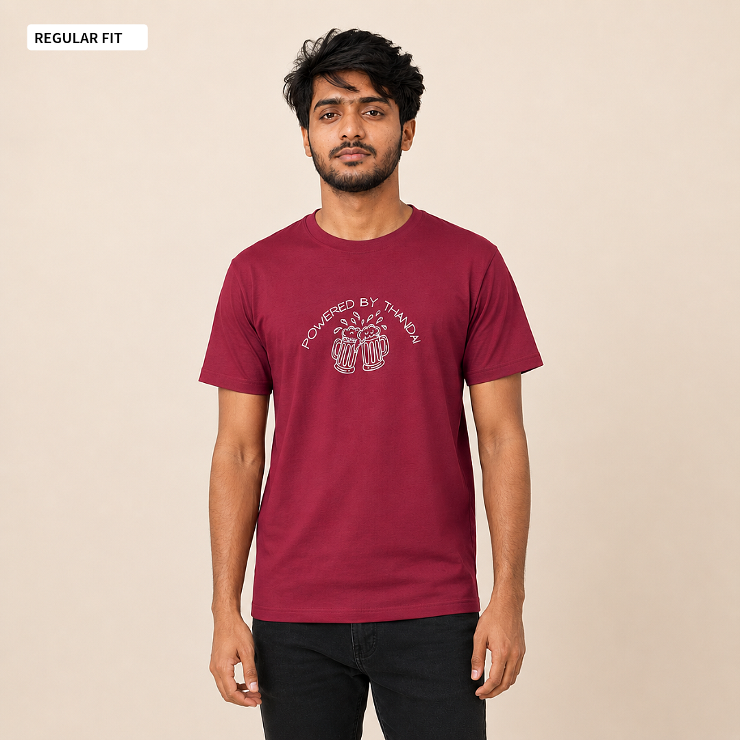 Powered By Thandai - Round Neck Tee | Unisex Fit