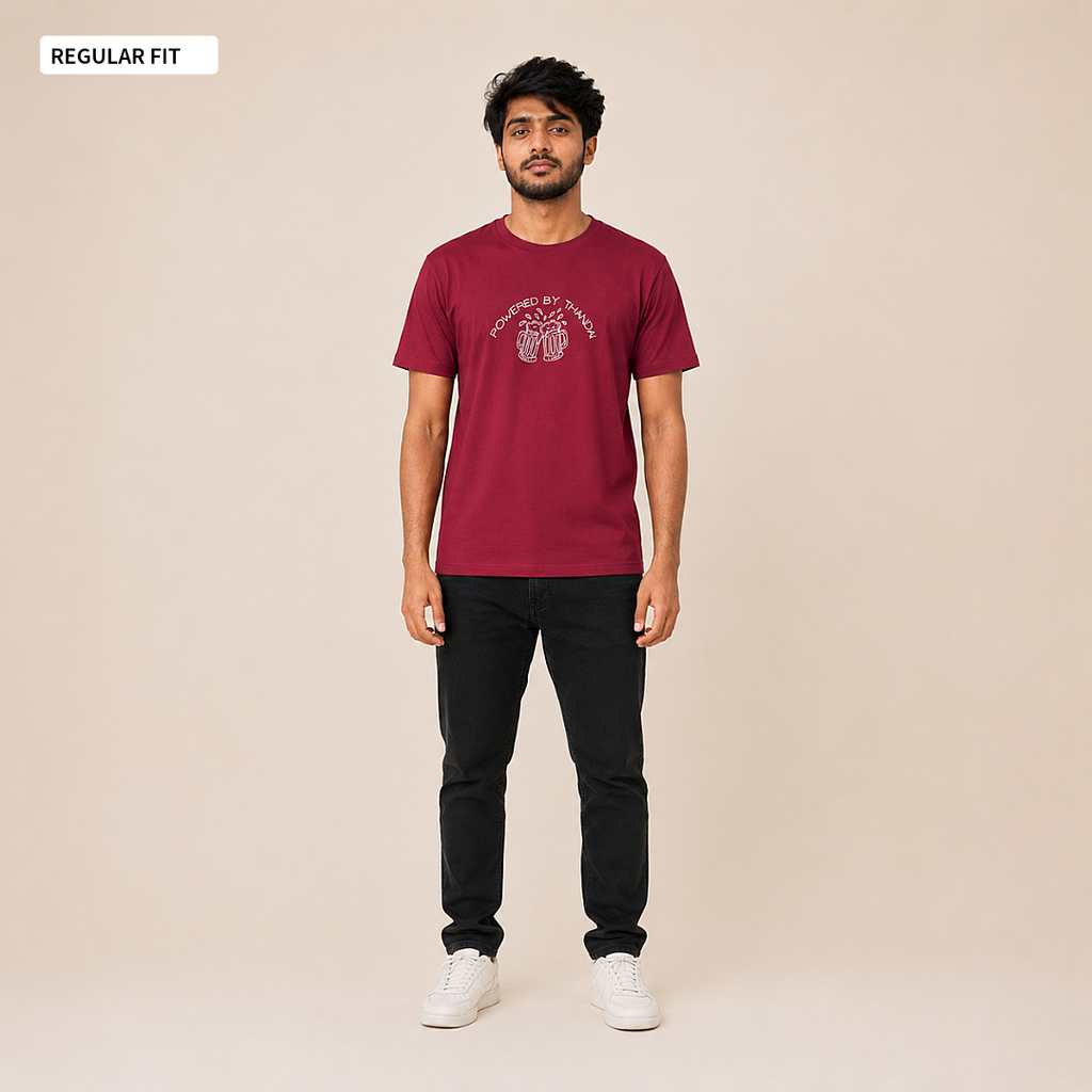 Powered By Thandai - Round Neck Tee | Unisex Fit