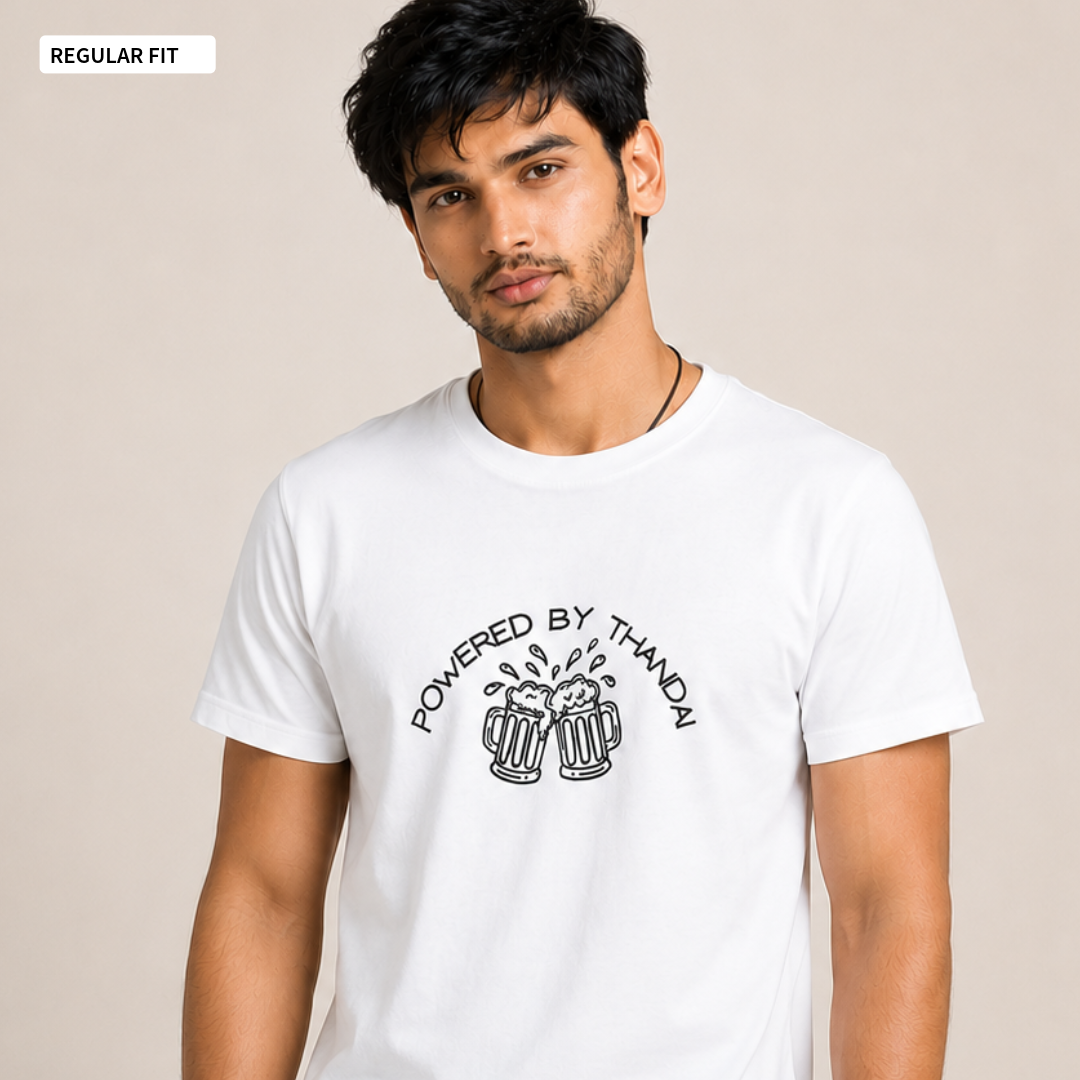 Powered By Thandai - Round Neck Tee | Unisex Fit