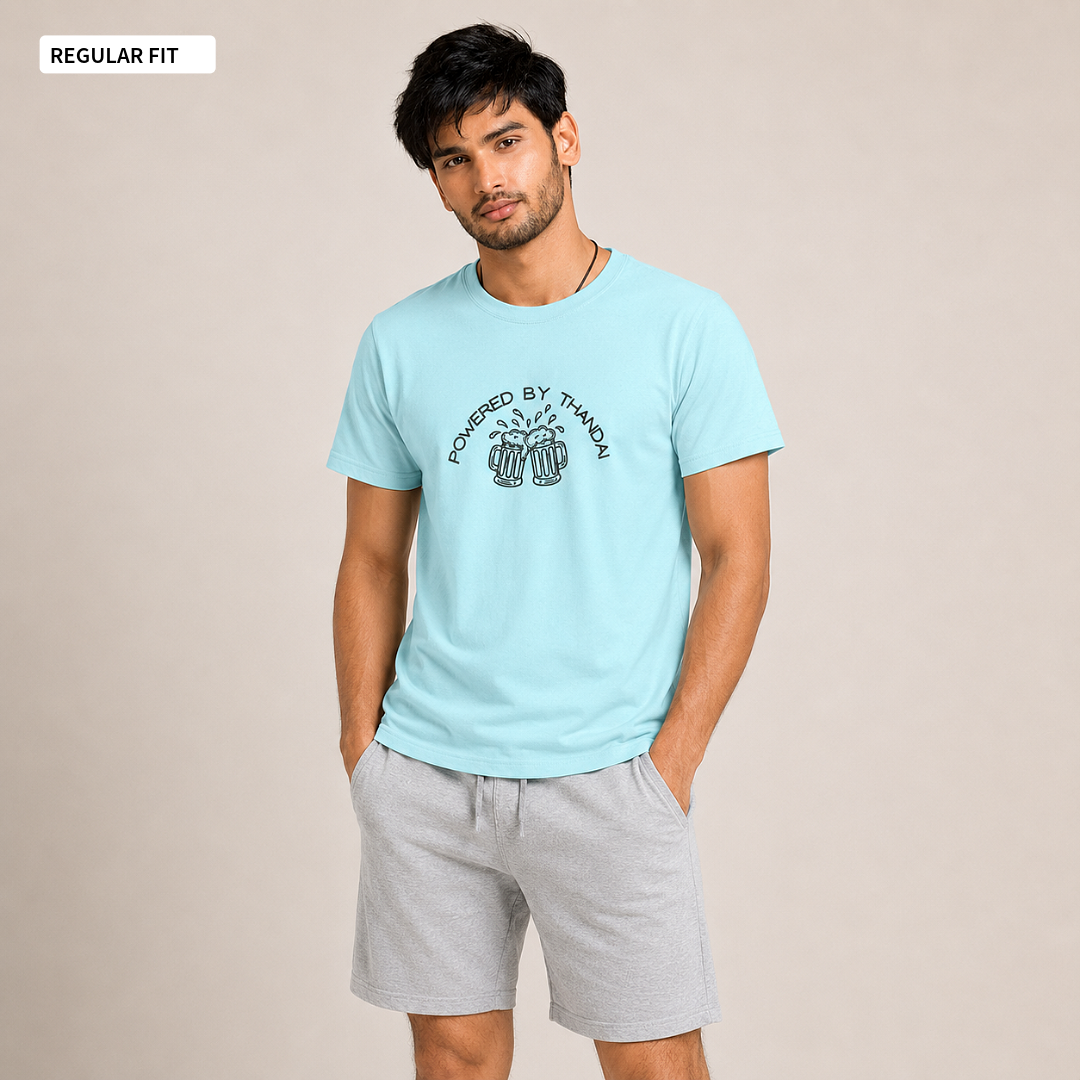 Powered By Thandai - Round Neck Tee | Unisex Fit